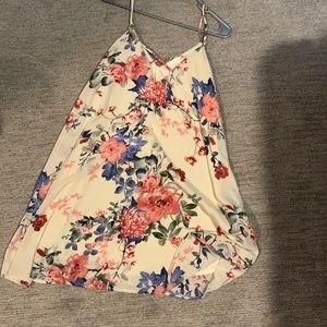 Floral with criss cross front